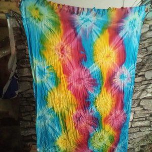 Tapestry, tye dye swirl, wall hanging, handmade 3ft x 5ft